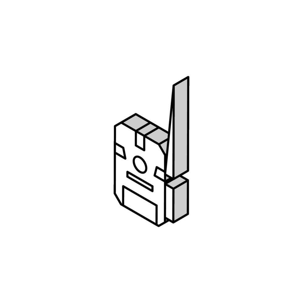 Jagd Kamera isometrisch Symbol Vektor Illustration