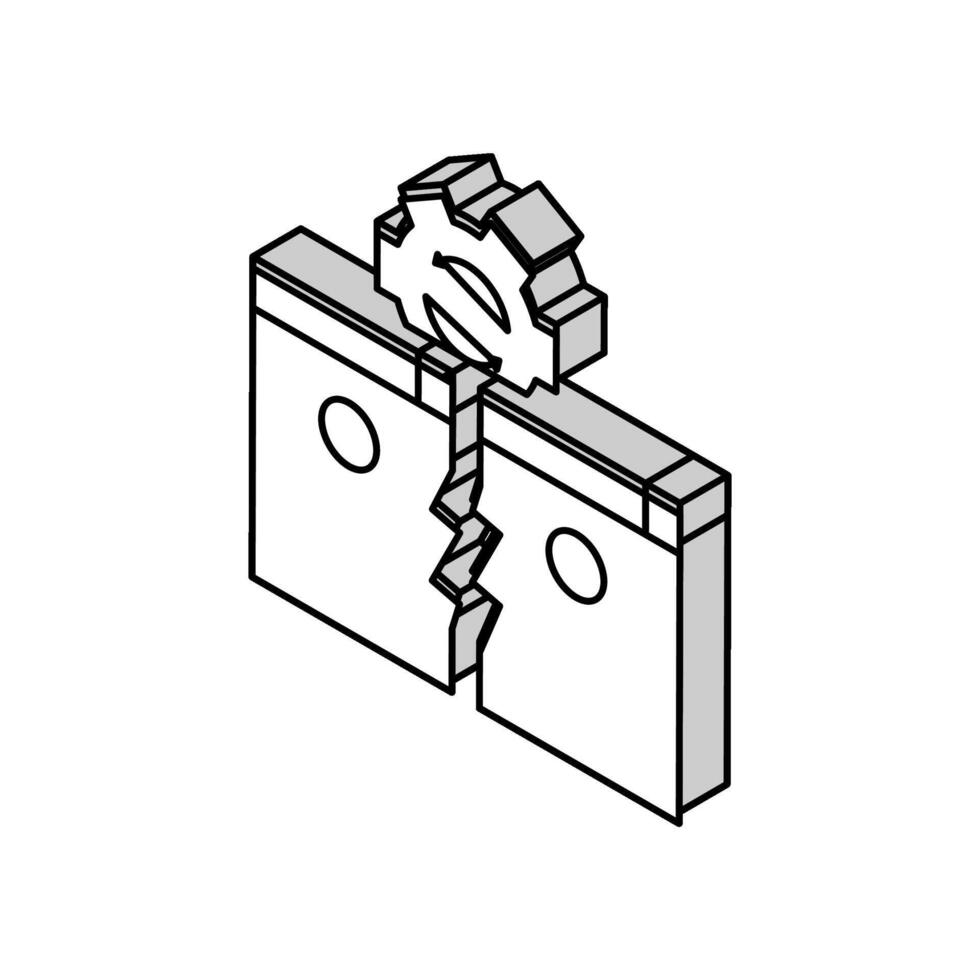 konkurrenskraftig hemsida isometrisk ikon vektor illustration