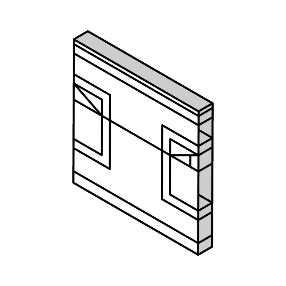 fönster topp belysning isometrisk ikon vektor illustration