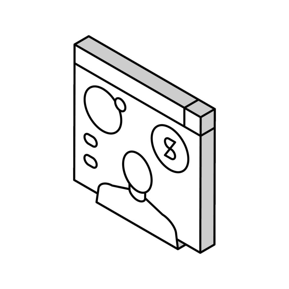 Öffnung Kunde Konten isometrisch Symbol Vektor Illustration