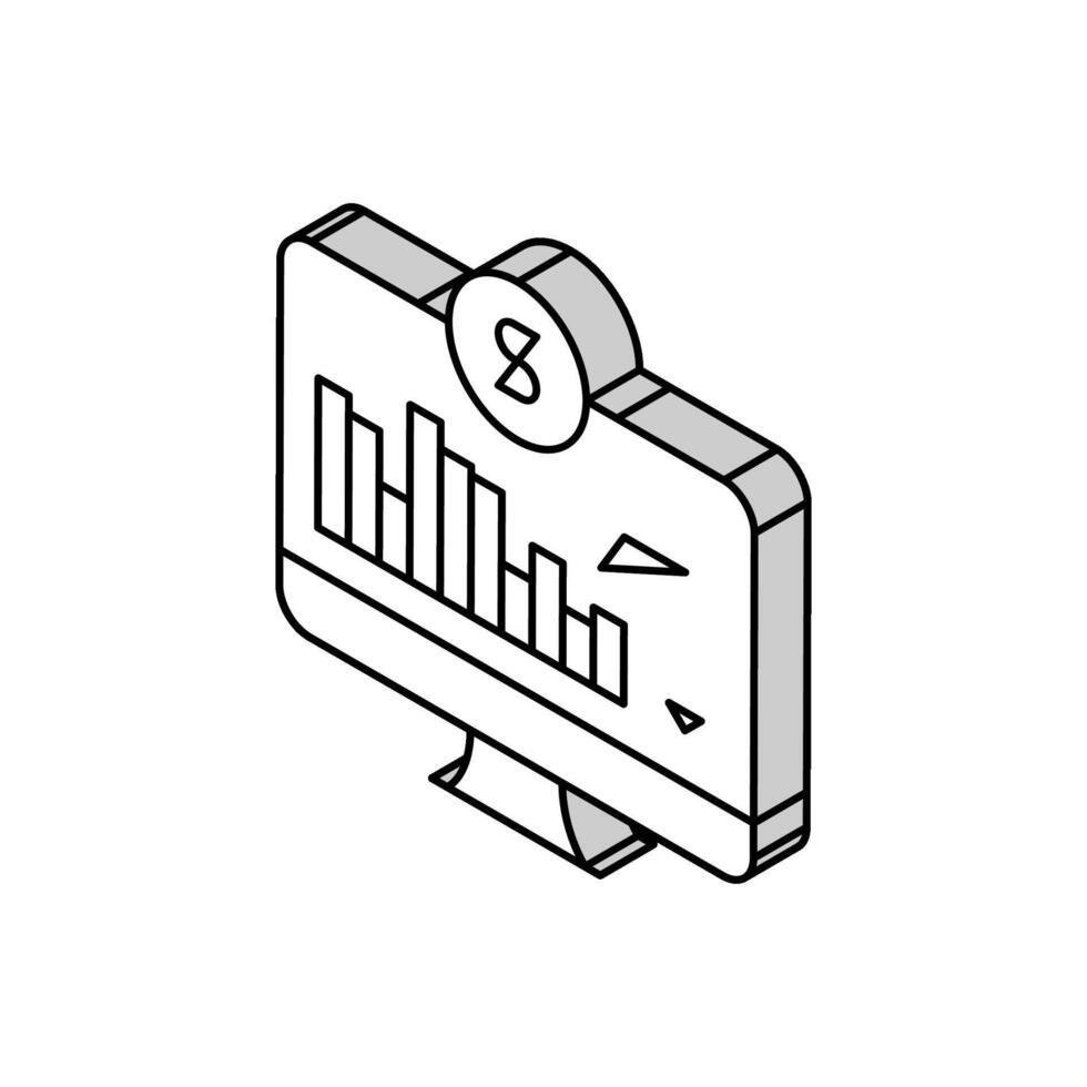 upprätthålla minimum nödvändig konto balans isometrisk ikon vektor illustration