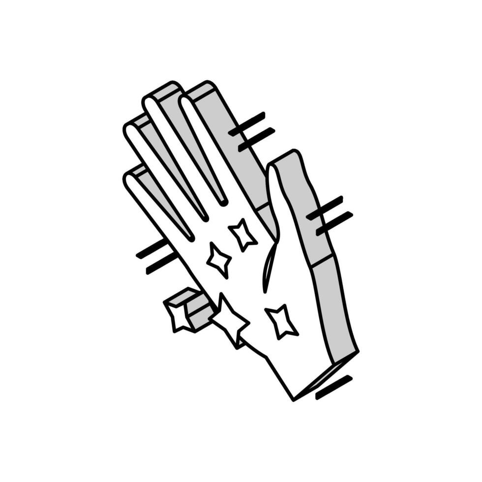 Hand Boho isometrisch Symbol Vektor Illustration