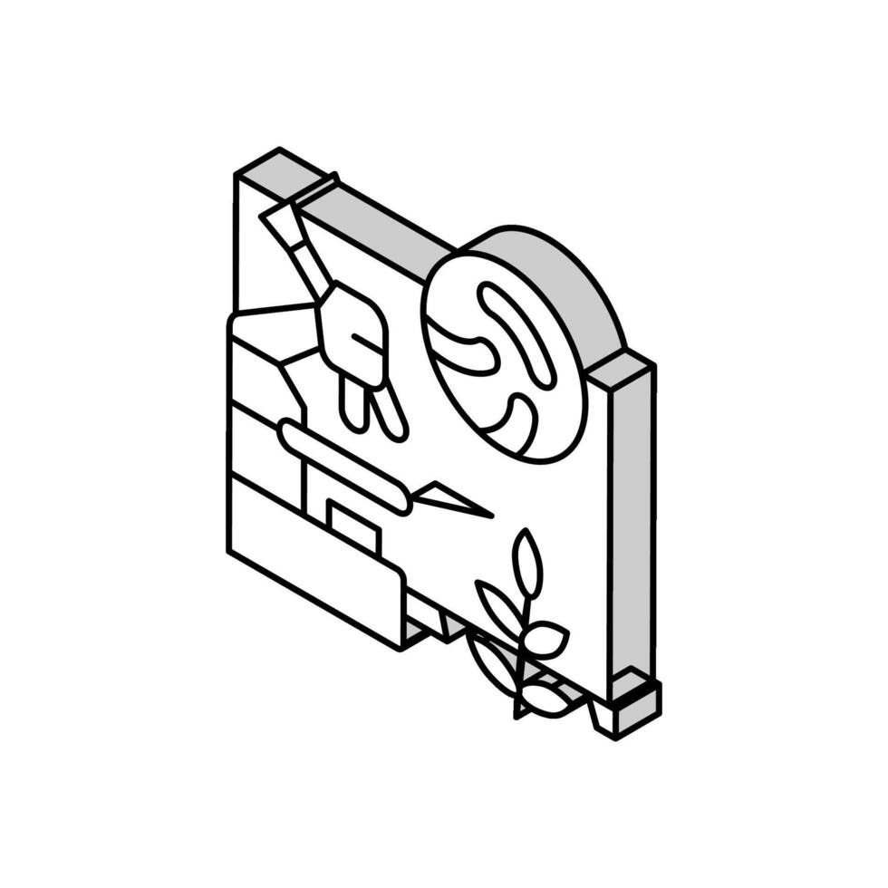 Biologie Schule Lektion isometrisch Symbol Vektor Illustration