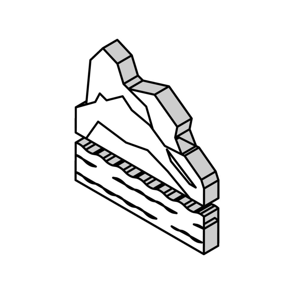 arktisk landa isometrisk ikon vektor illustration