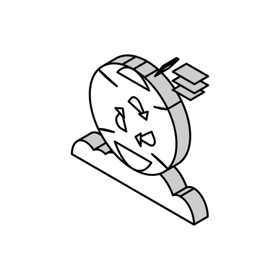 Abfall Verwaltung isometrisch Symbol Vektor Illustration