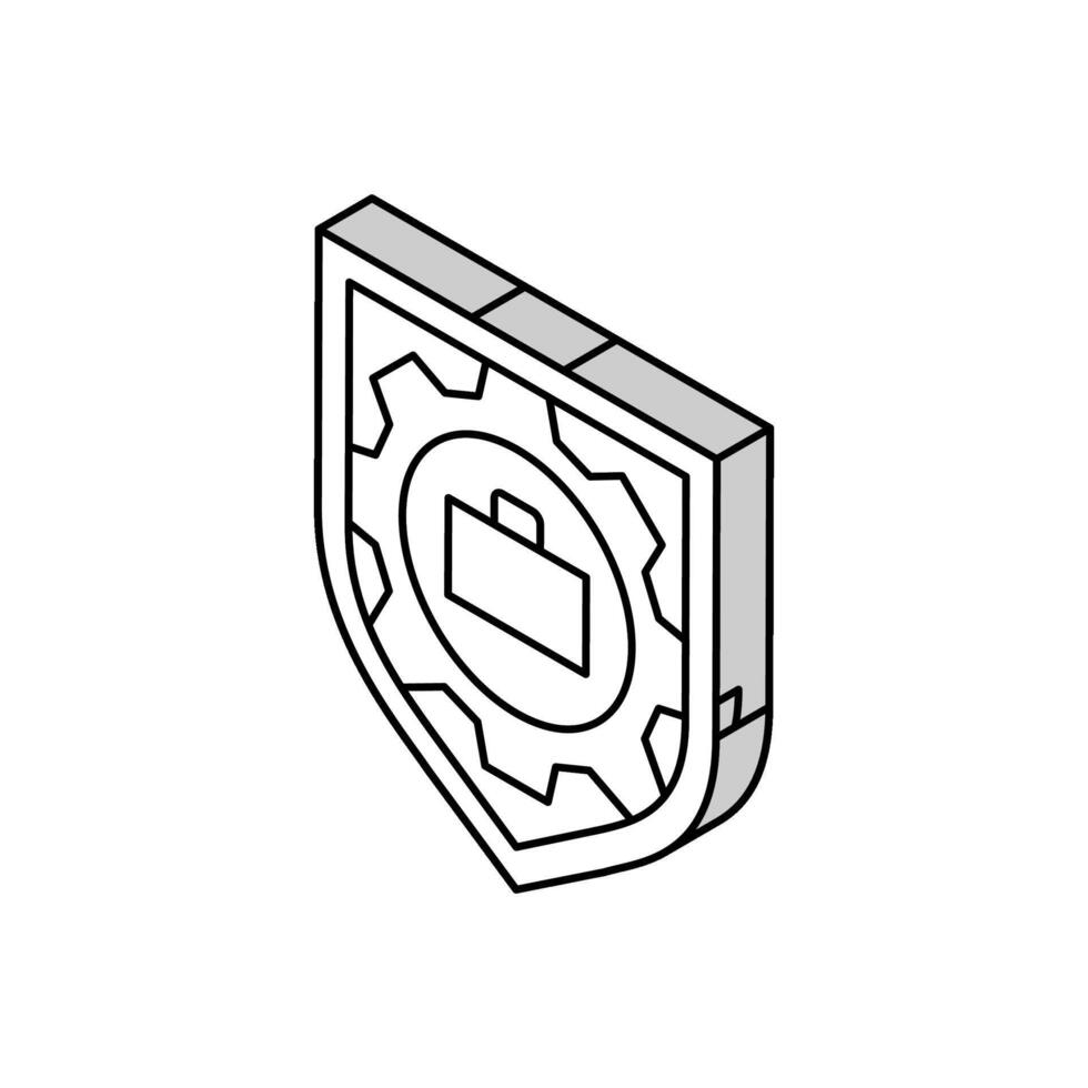 yrkes säkerhet och hälsa isometrisk ikon vektor illustration