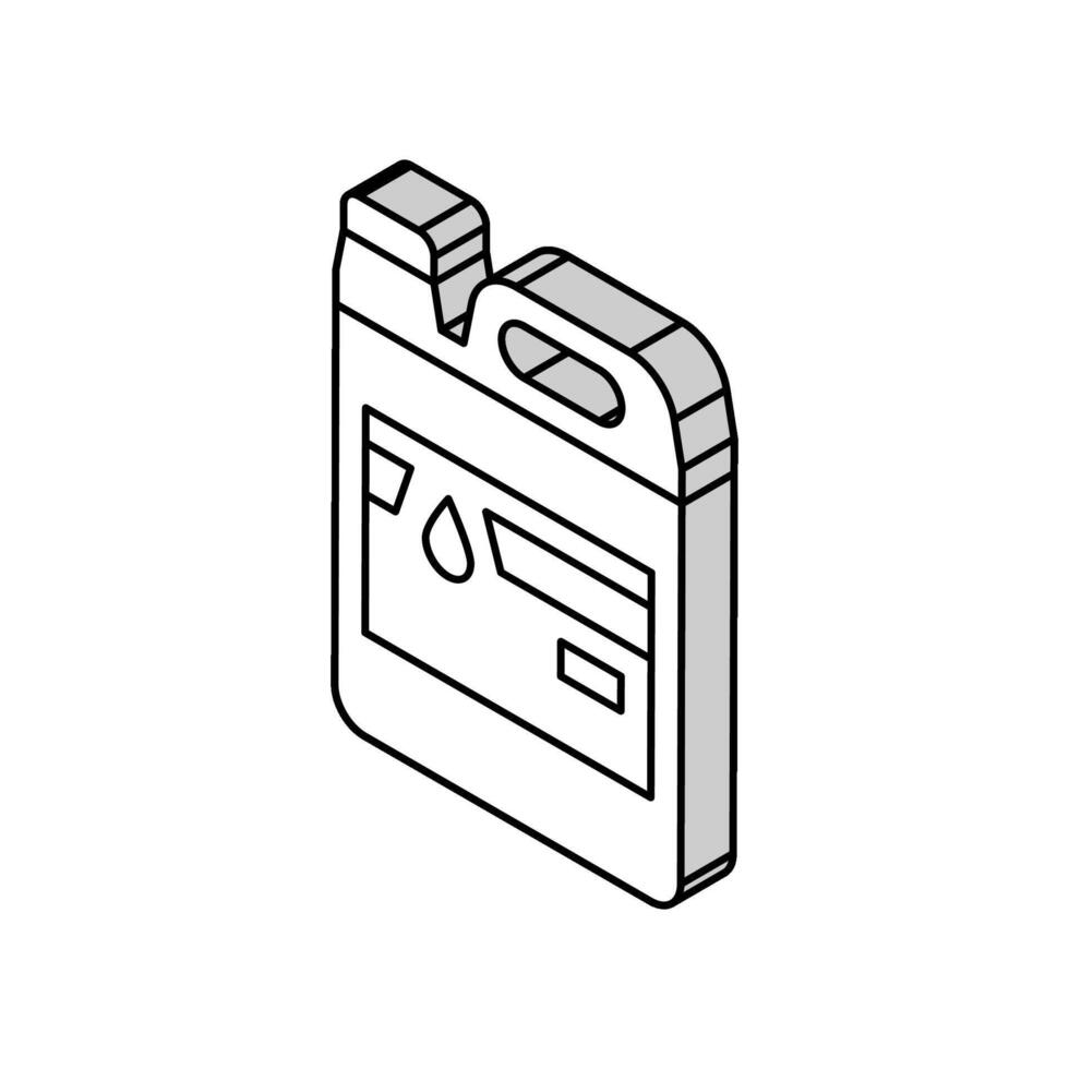 chemisch Flüssigkeit Kanister Harz Kunst isometrisch Symbol Vektor Illustration