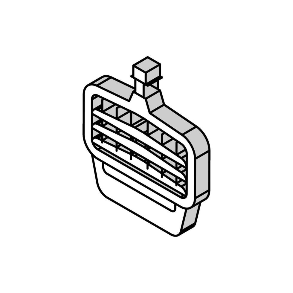 Blatt Scoop Schwimmbad isometrisch Symbol Vektor Illustration