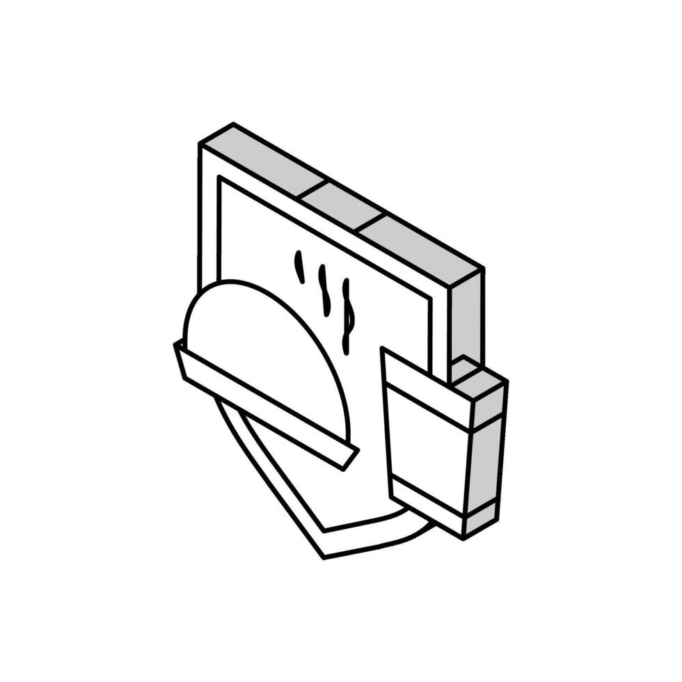 Essen und Wasser Sicherheit Sozial Problem isometrisch Symbol Vektor Illustration