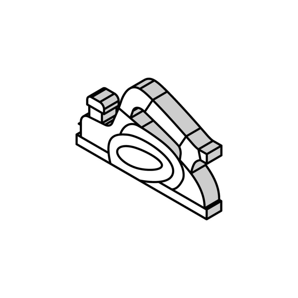 isometrische symbolvektorillustration des elektrischen hobelwerkzeugs vektor