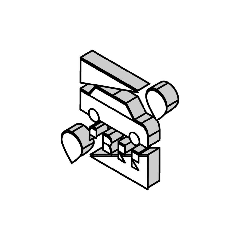 kostenlos wählen oben und fallen aus isometrisch Symbol Vektor Illustration