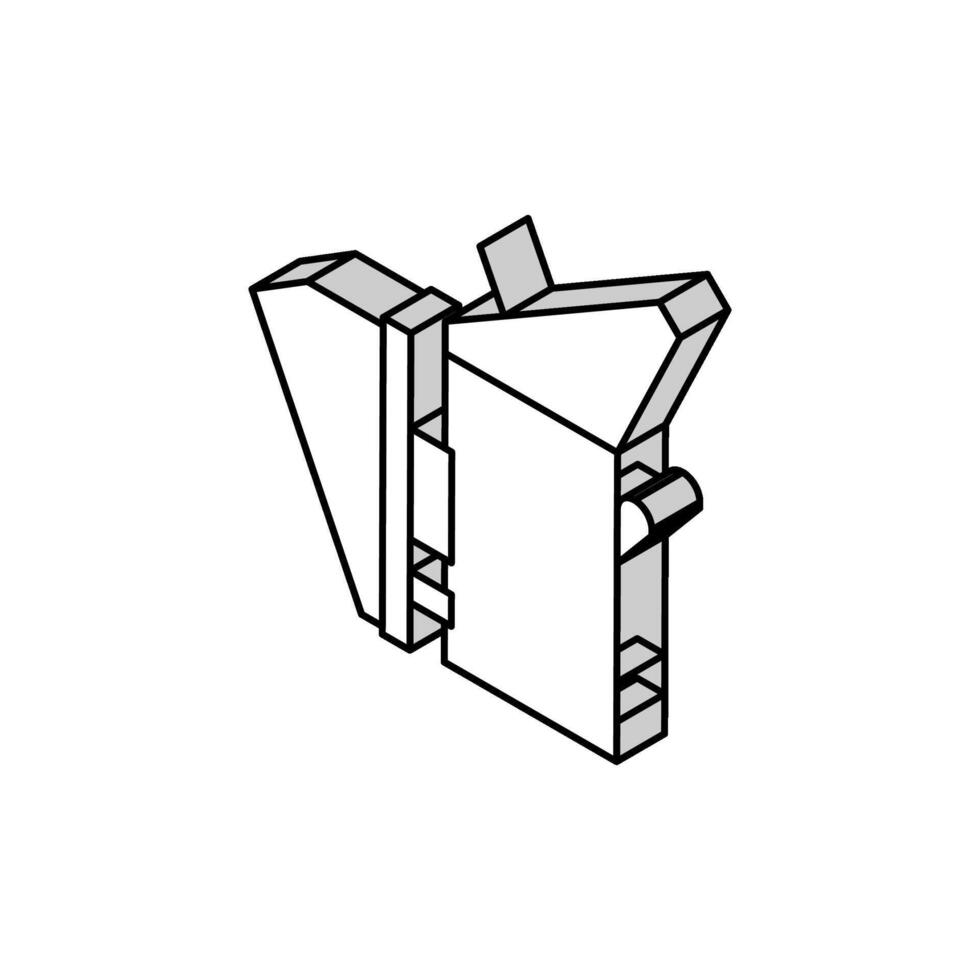 rökare biodling isometrisk ikon vektor illustration