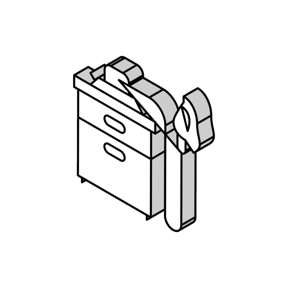 Biene Bienenstock Luft Ausrüstung isometrisch Symbol Vektor Illustration