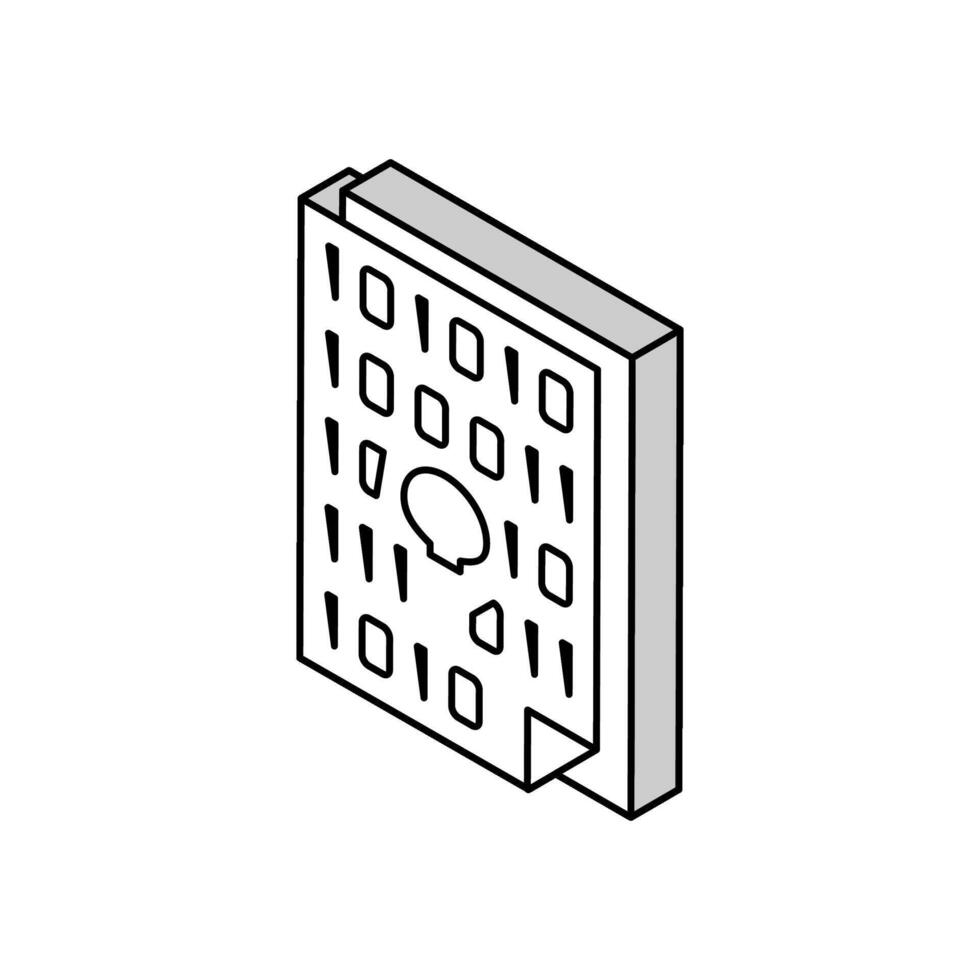 koda av säkerhet programvara systemet isometrisk ikon vektor illustration