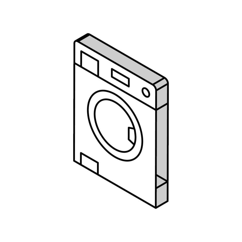 Wäsche Maschine isometrisch Symbol Vektor Illustration