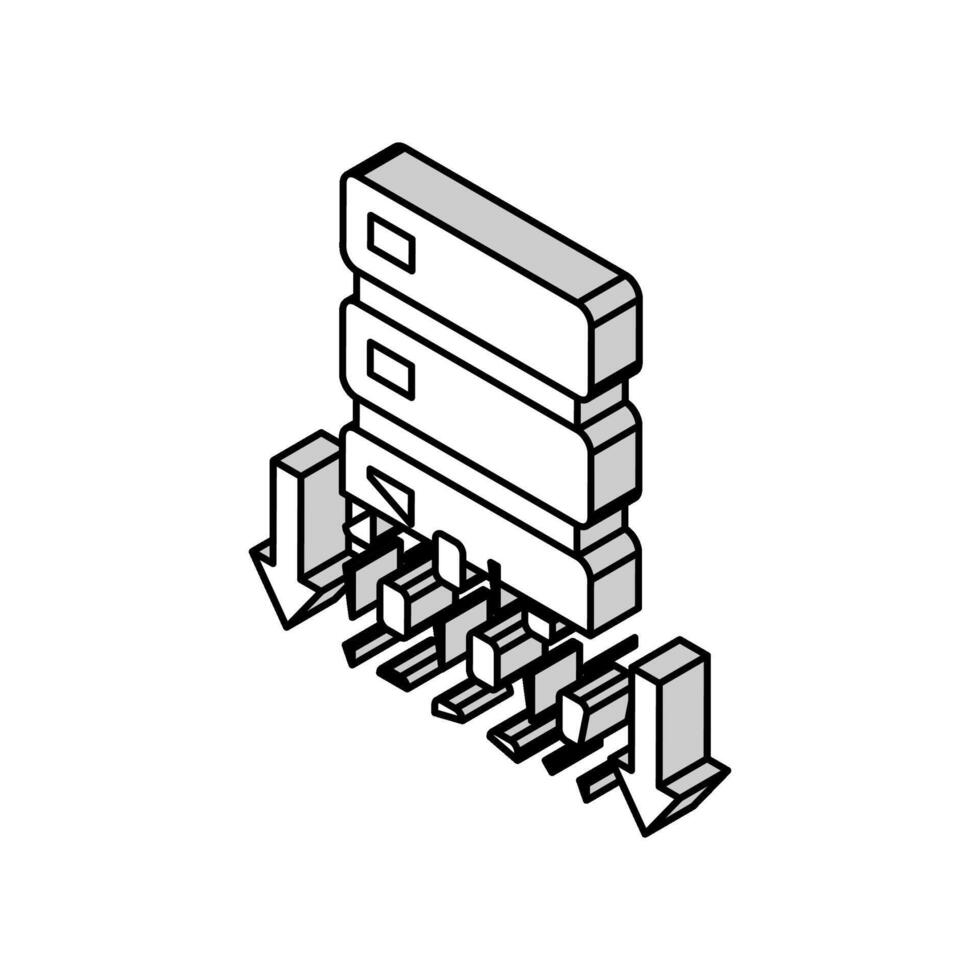 data säkerhet isometrisk ikon vektor illustration