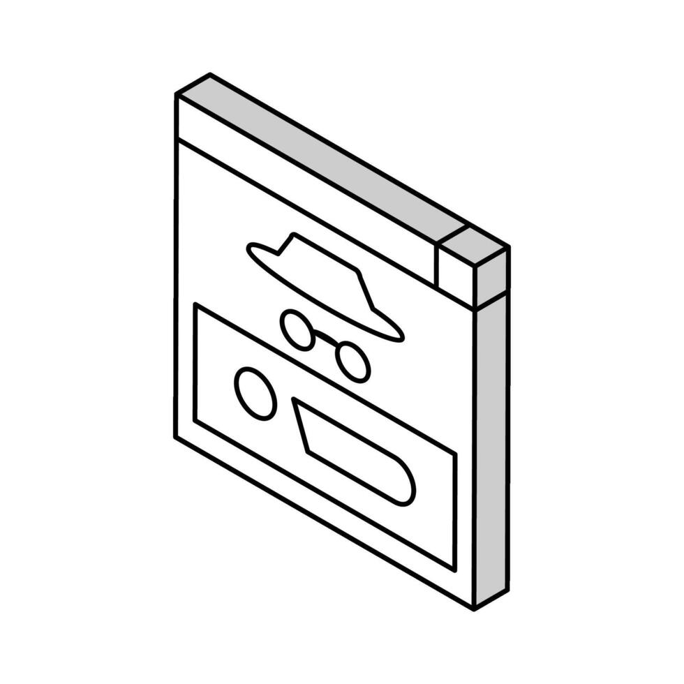 konfidentiell säkerhet systemet isometrisk ikon vektor illustration