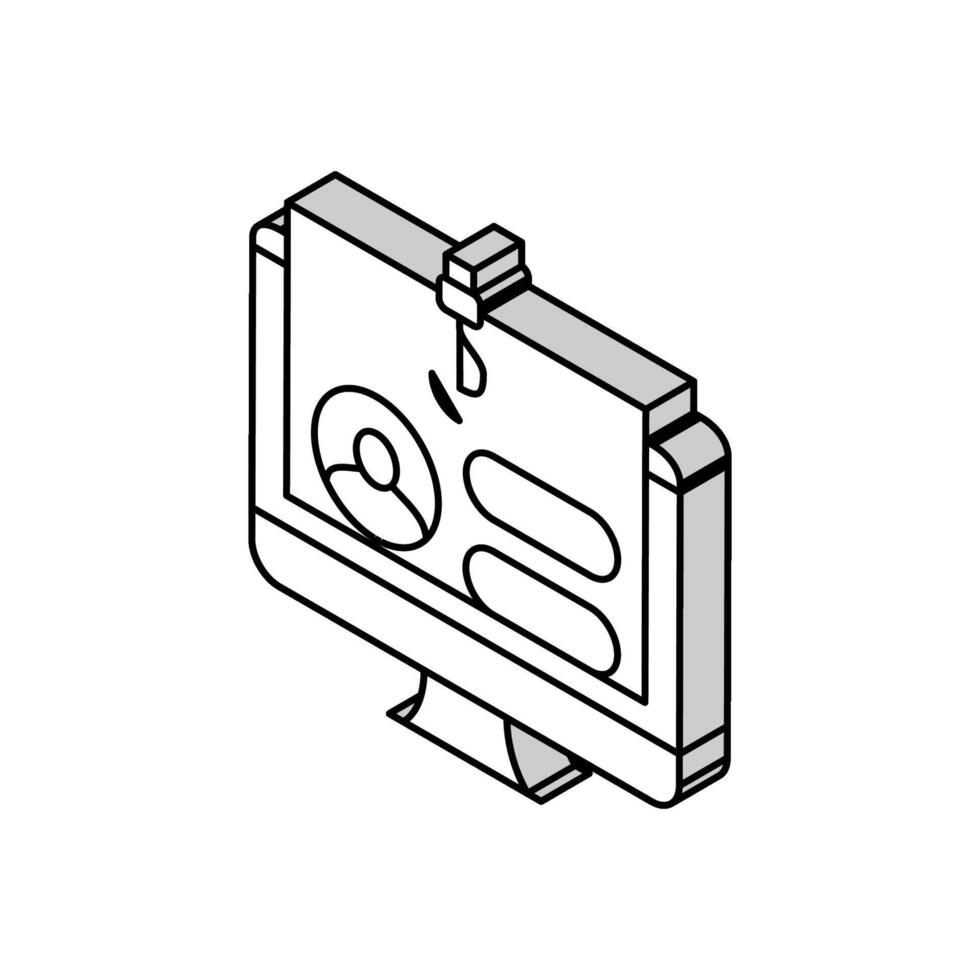 Lösenord säkerhet systemet isometrisk ikon vektor illustration