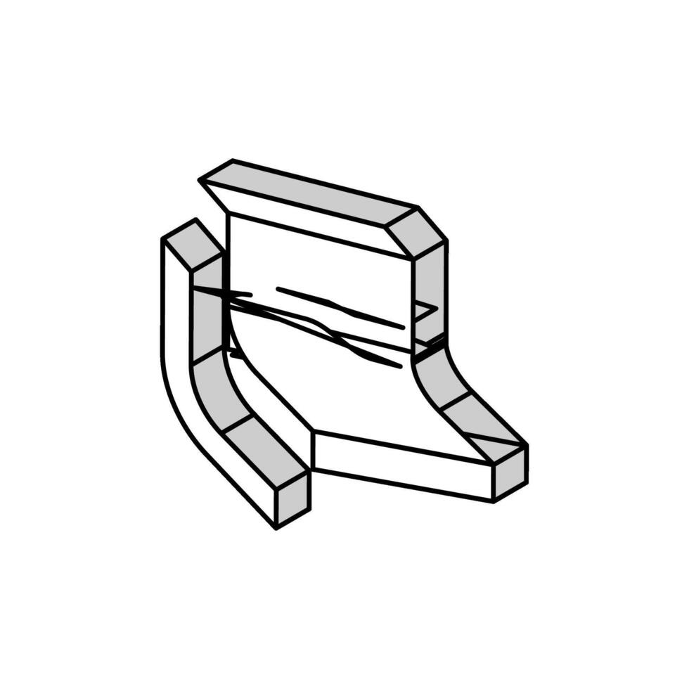 Teller Metall isometrisch Symbol Vektor Illustration