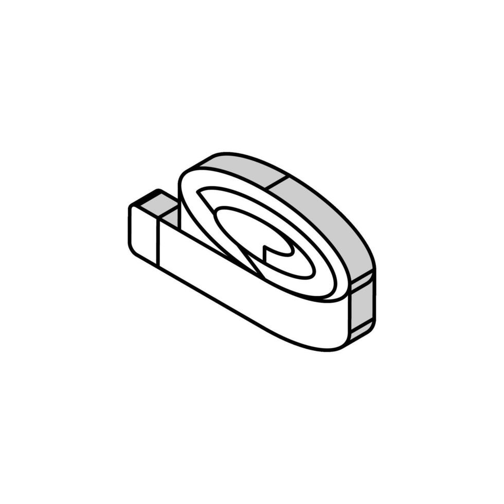 Taille Band isometrisch Symbol Vektor Illustration