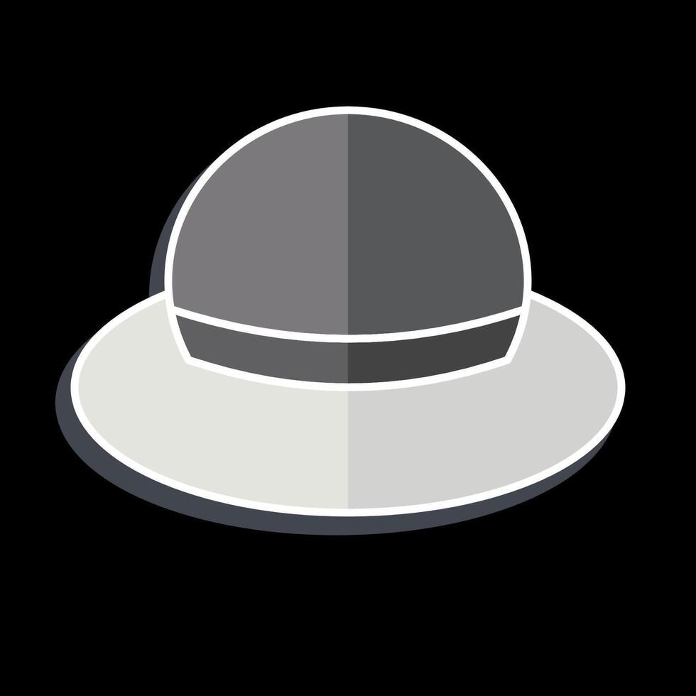 ikon hatt. relaterad till kenya symbol. glansig stil. enkel design redigerbar. enkel illustration vektor