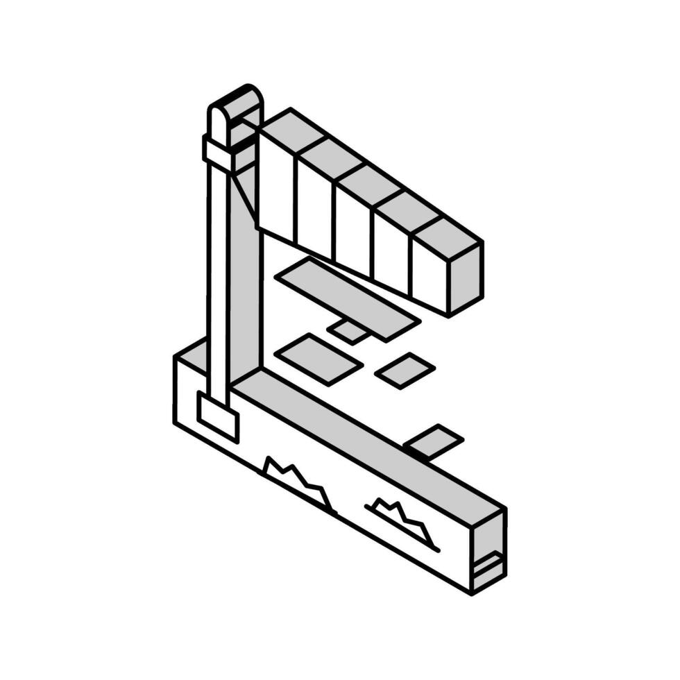 Wind Richtung isometrisch Symbol Vektor Illustration