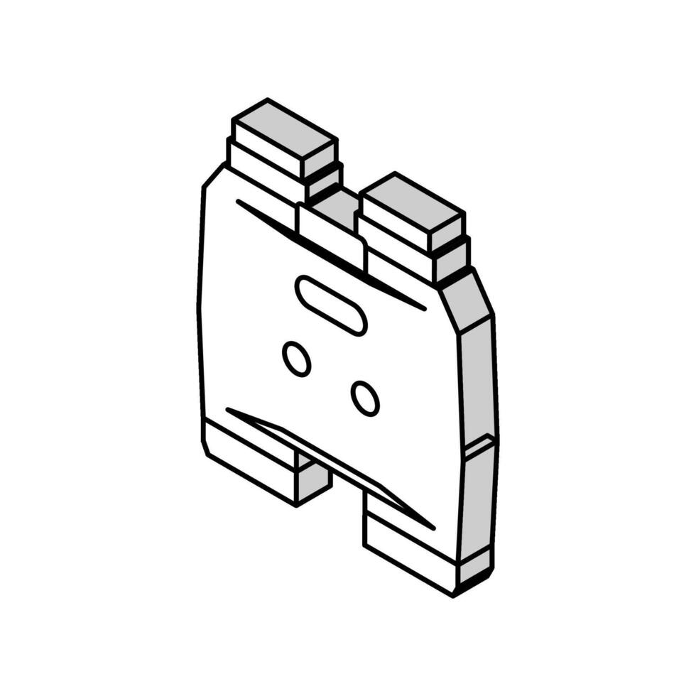 isometrische symbolvektorillustration des binokularen werkzeugs vektor