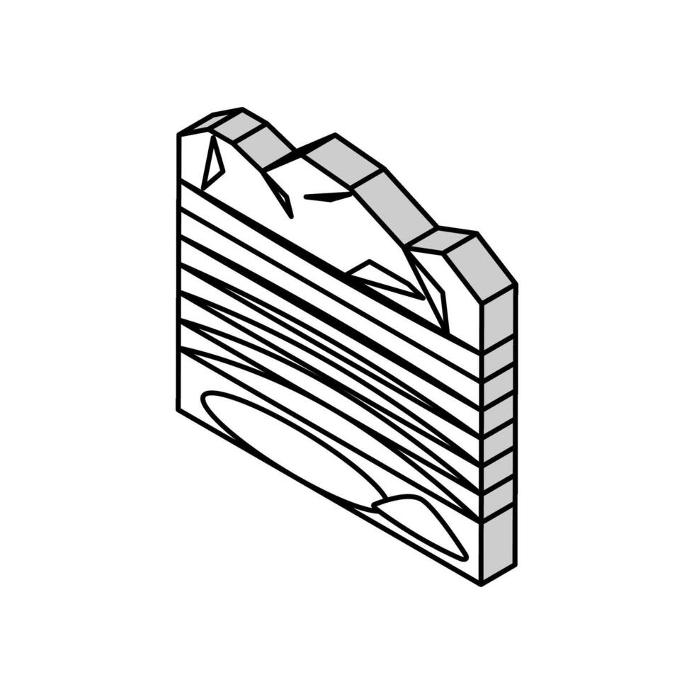 Opencast Goldmine isometrisch Symbol Vektor Illustration
