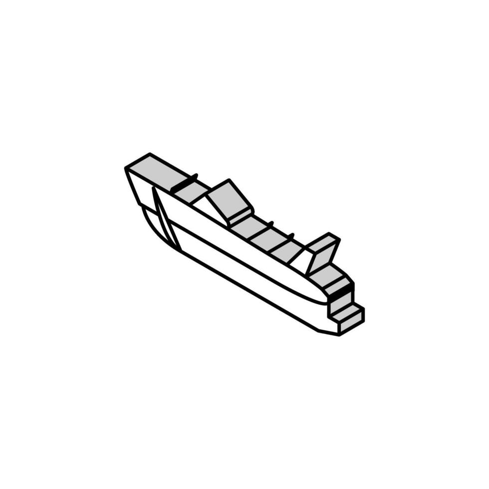 Deck Boot isometrisch Symbol Vektor Illustration
