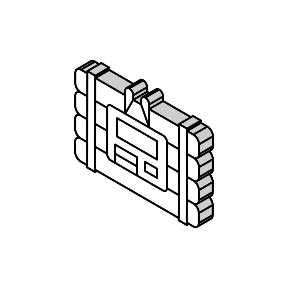 Bombe Achtung isometrisch Symbol Vektor Illustration