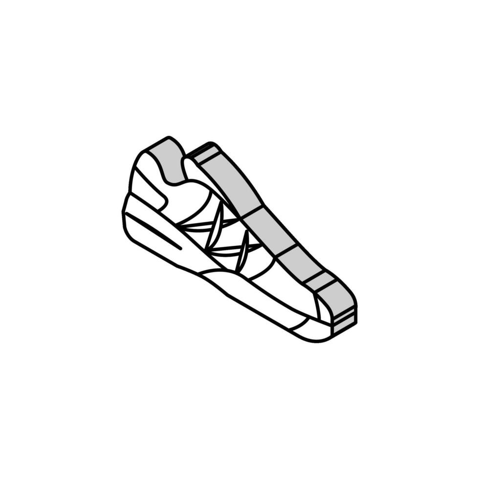 Frauen Tennis Schuh isometrisch Symbol Vektor Illustration