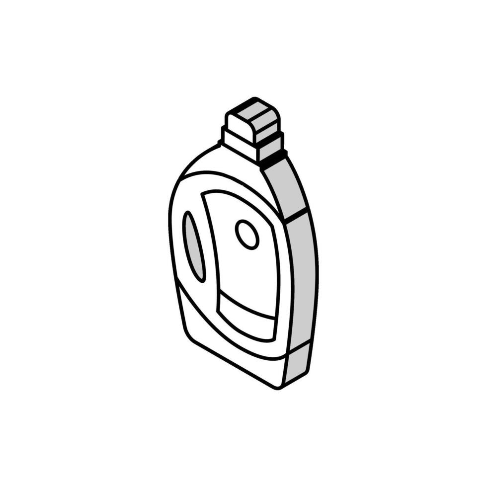 Flüssigkeit Waschmittel Flasche isometrisch Symbol Vektor Illustration