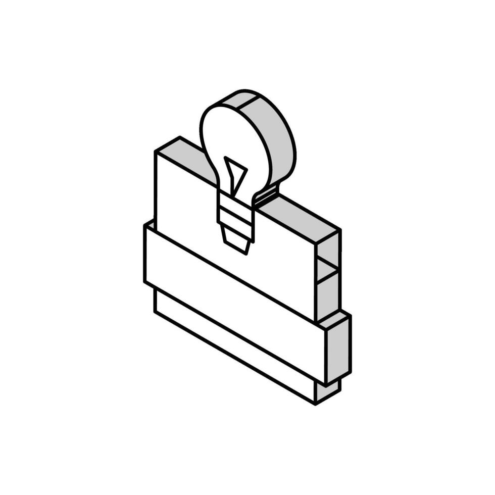 sökande aning isometrisk ikon vektor illustration