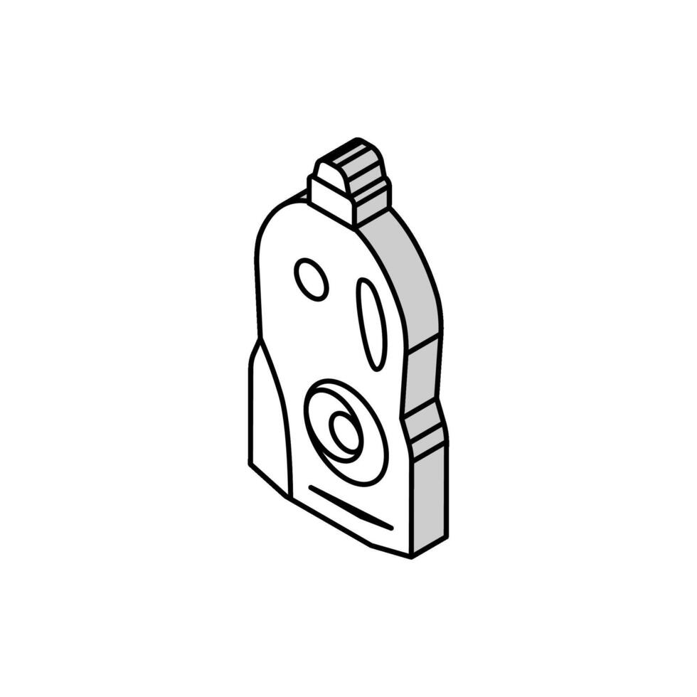 klibbig gel behållare isometrisk ikon vektor illustration