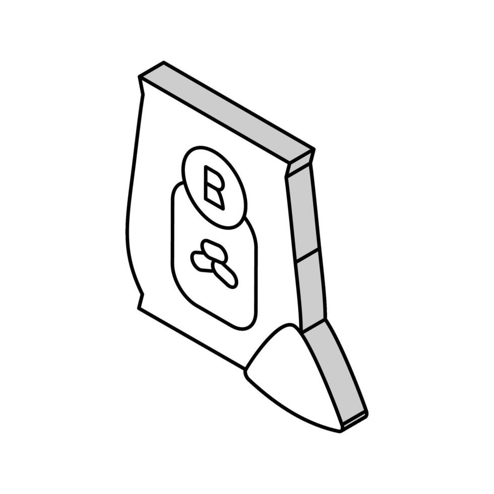 Reis Mehl Paket isometrisch Symbol Vektor Illustration