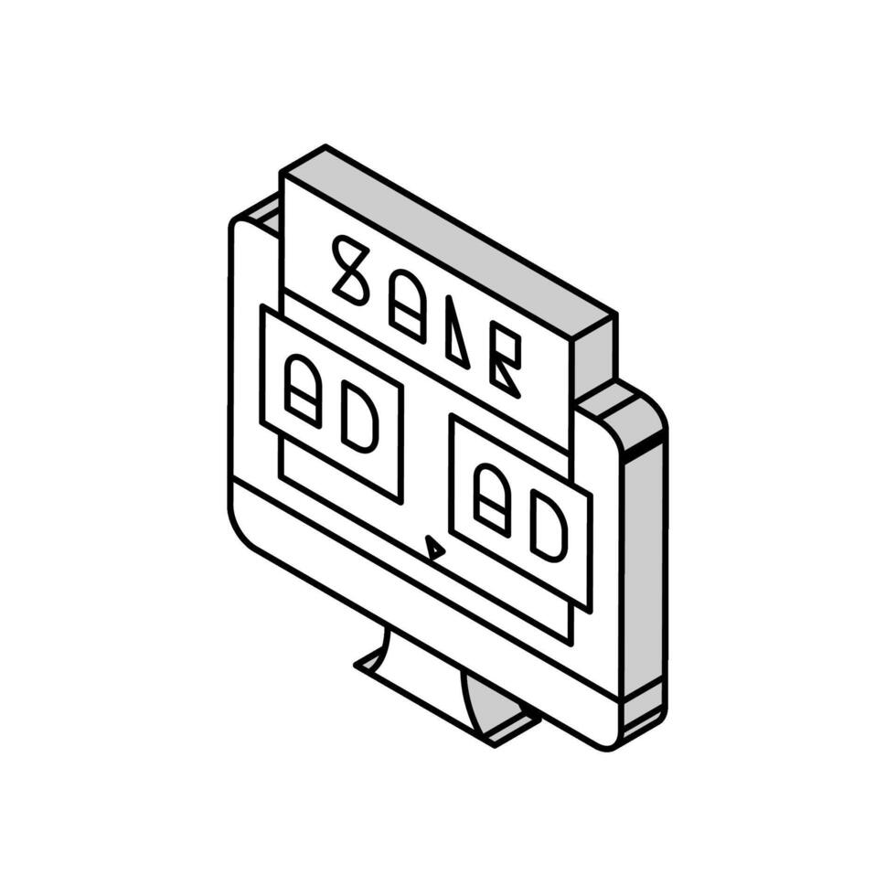 försäljning befordran isometrisk ikon vektor illustration