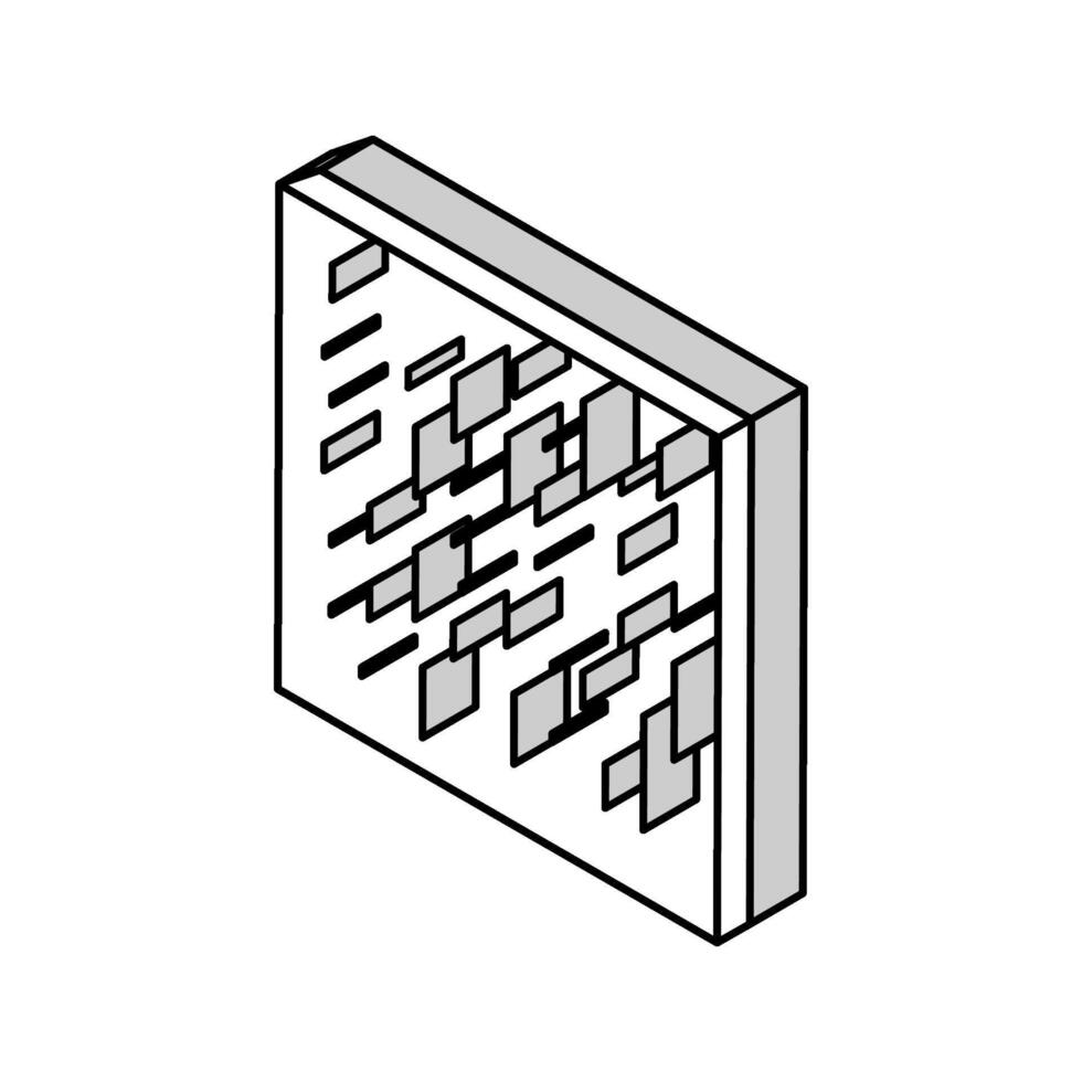 komprim Hölzer isometrisch Symbol Vektor Illustration