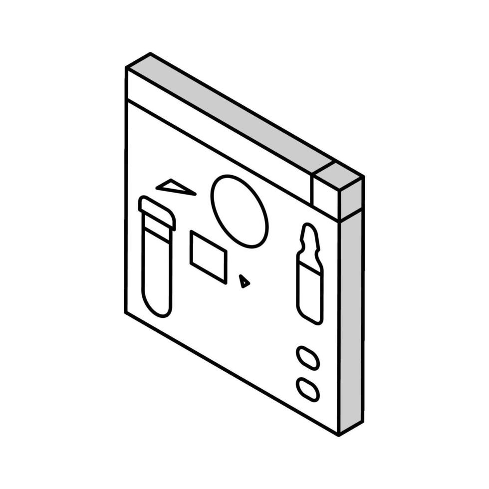 Online-Diagnose isometrische Symbolvektorillustration vektor