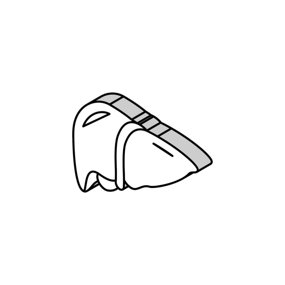 Leber Mensch Organ isometrisch Symbol Vektor Illustration