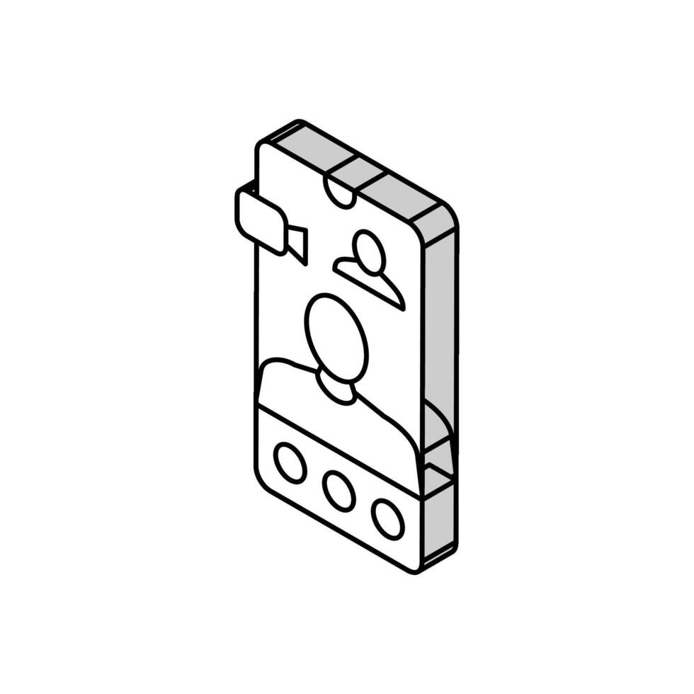 Video Berufung isometrisch Symbol Vektor Illustration