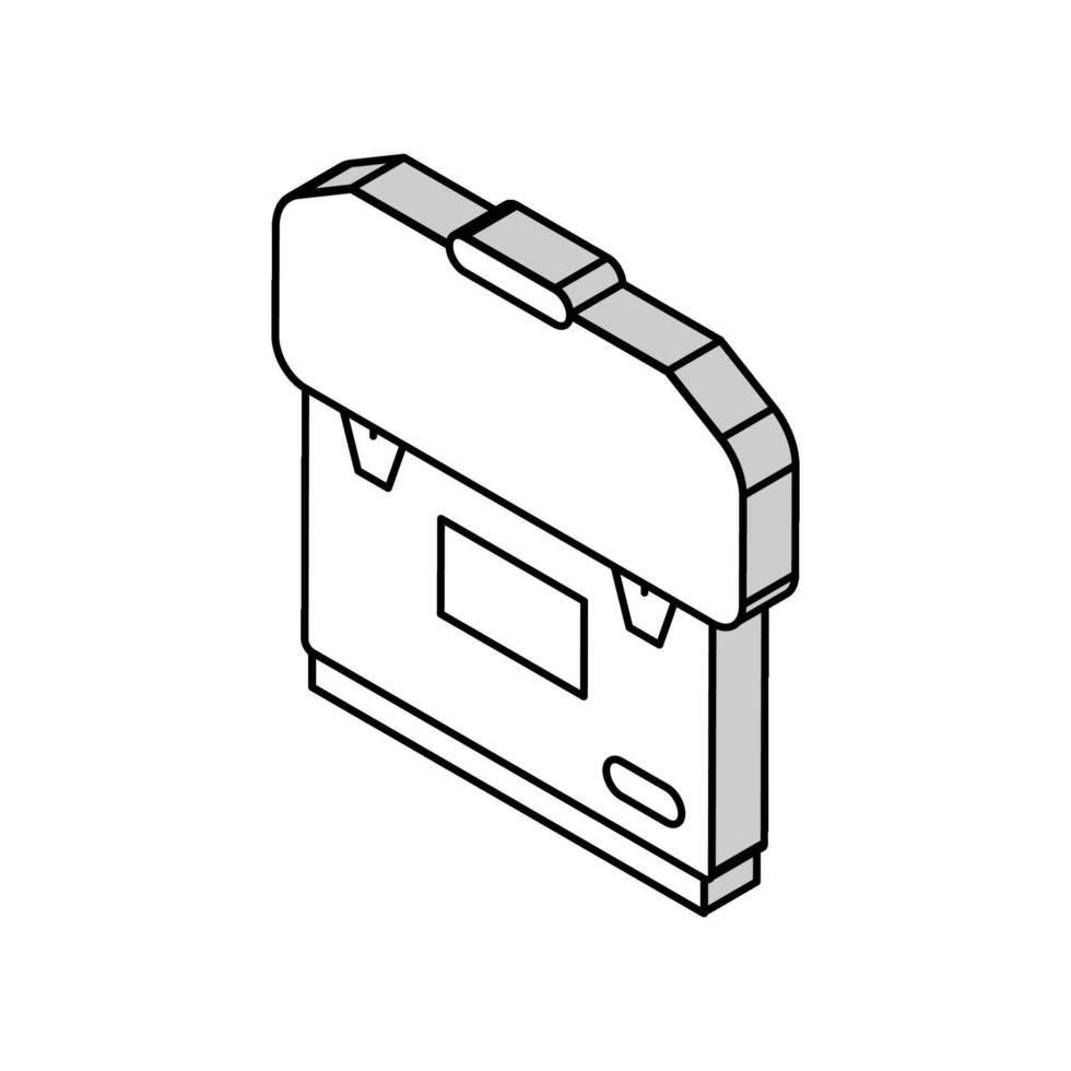 Lager Kühler isometrisch Symbol Vektor Illustration