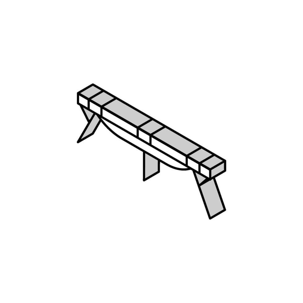 sovande spjälsäng isometrisk ikon vektor illustration