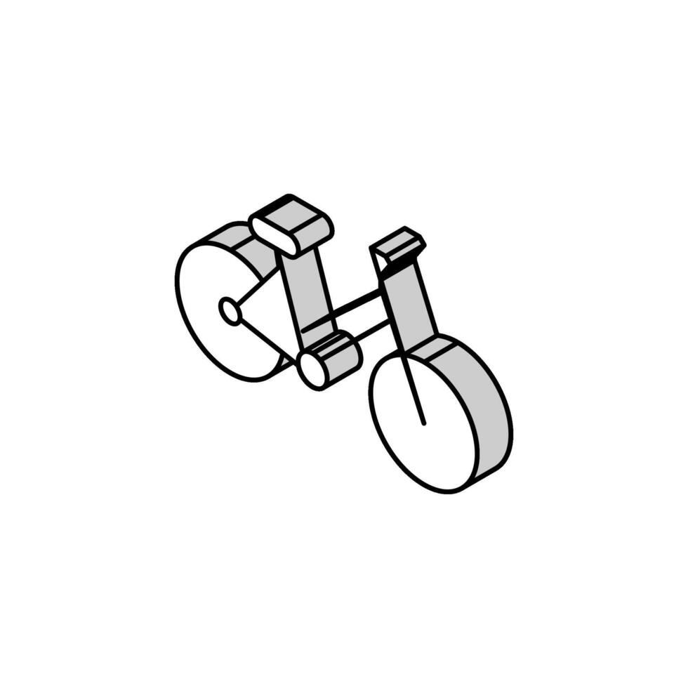 Fahrrad städtisch Transport isometrisch Symbol Vektor Illustration