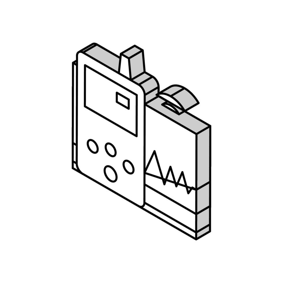 Vibration Bewertung isometrisch Symbol Vektor Illustration