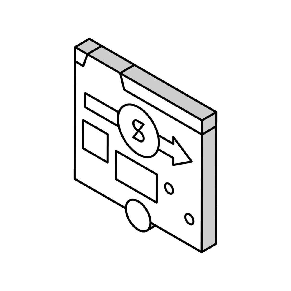 Kommission Geld isometrisch Symbol Vektor Illustration