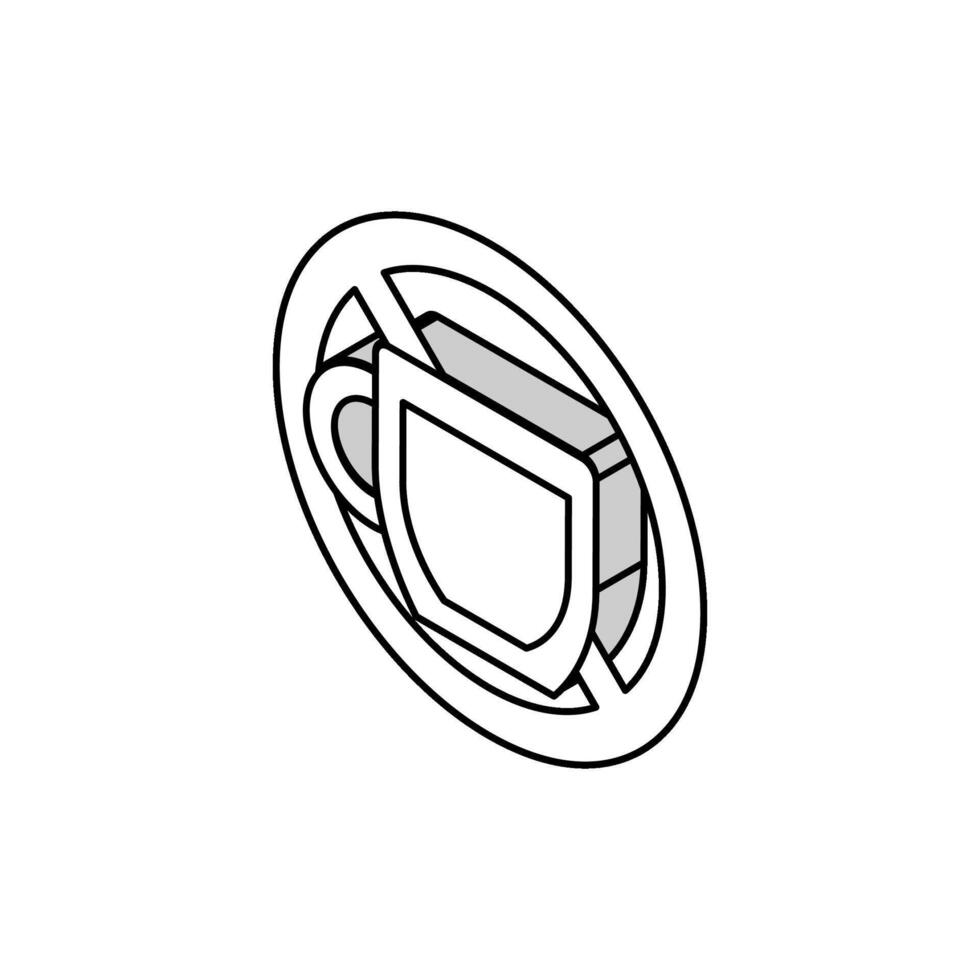 beißen Nägel isometrisch Symbol Vektor Illustration