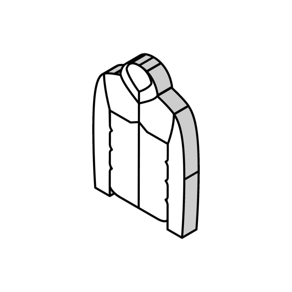 Jacke Kleidung isometrisch Symbol Vektor Illustration