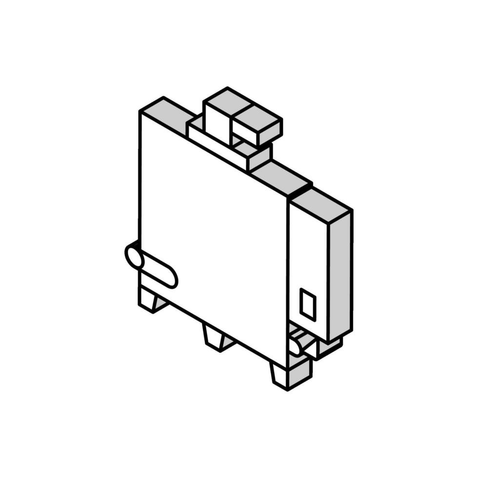 Sieden Schokolade Werkzeug isometrisch Symbol Vektor Illustration