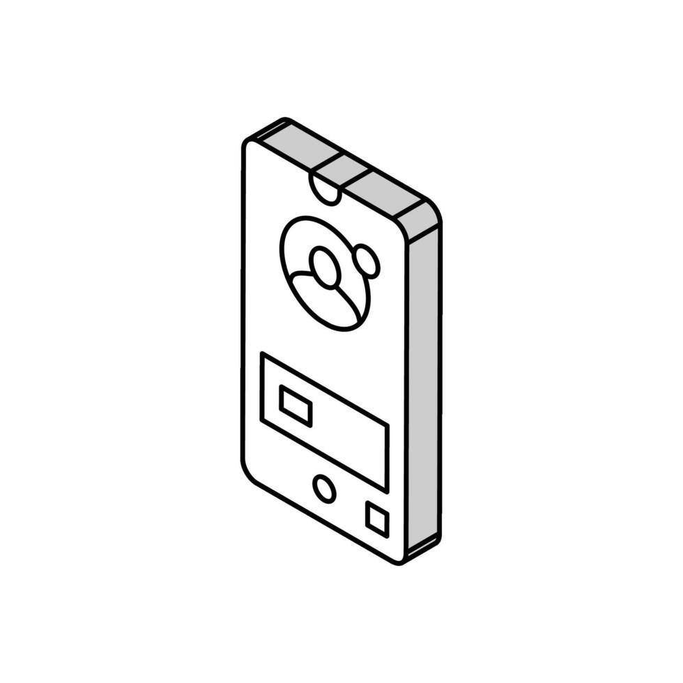 Handy, Mobiltelefon Anwendung isometrisch Symbol Vektor Illustration