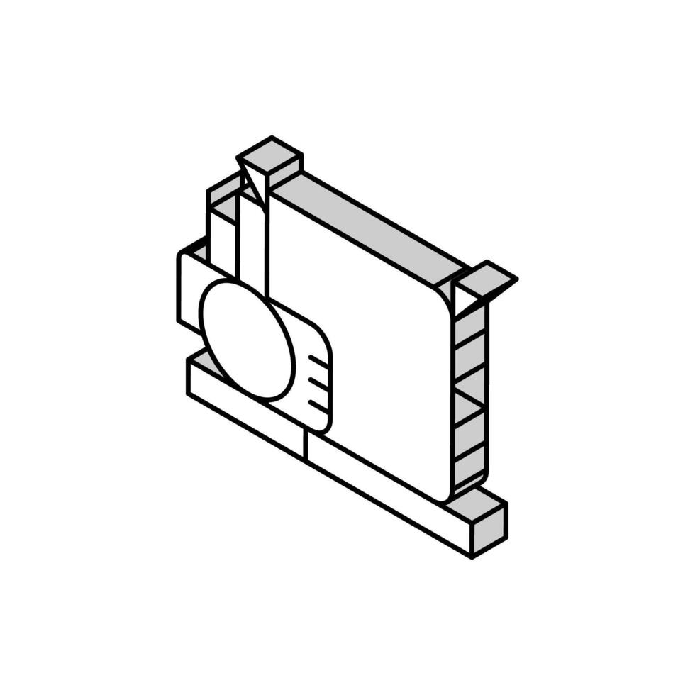 Schokolade Ausrüstung Generator isometrisch Symbol Vektor Illustration